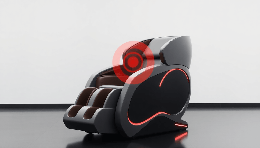 advanced Fujiiryoki massage techniques demonstrated on a sleek therapeutic massage chair design.