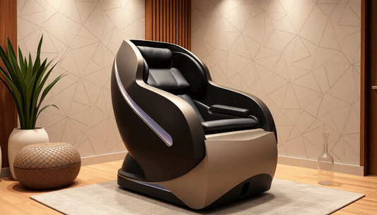 Fujiiryoki massage chairs benefits showcased in a modern interior setting with elegant design and soothing ambiance.