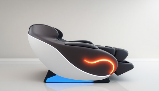 Fujiiryoki massage chairs guide featuring a modern reclining massage chair design with stylish LED lighting.