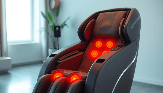 Fujiiryoki massage chair techniques featuring advanced heat and massage functions for relaxation and wellness.