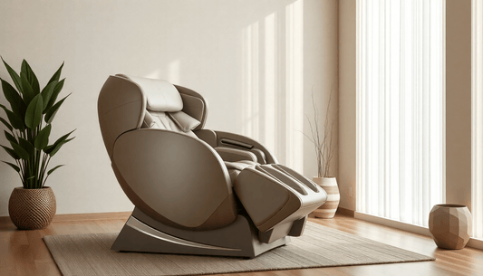 Fujiiryoki massage chairs 2026 in a modern, serene interior setting with natural light.