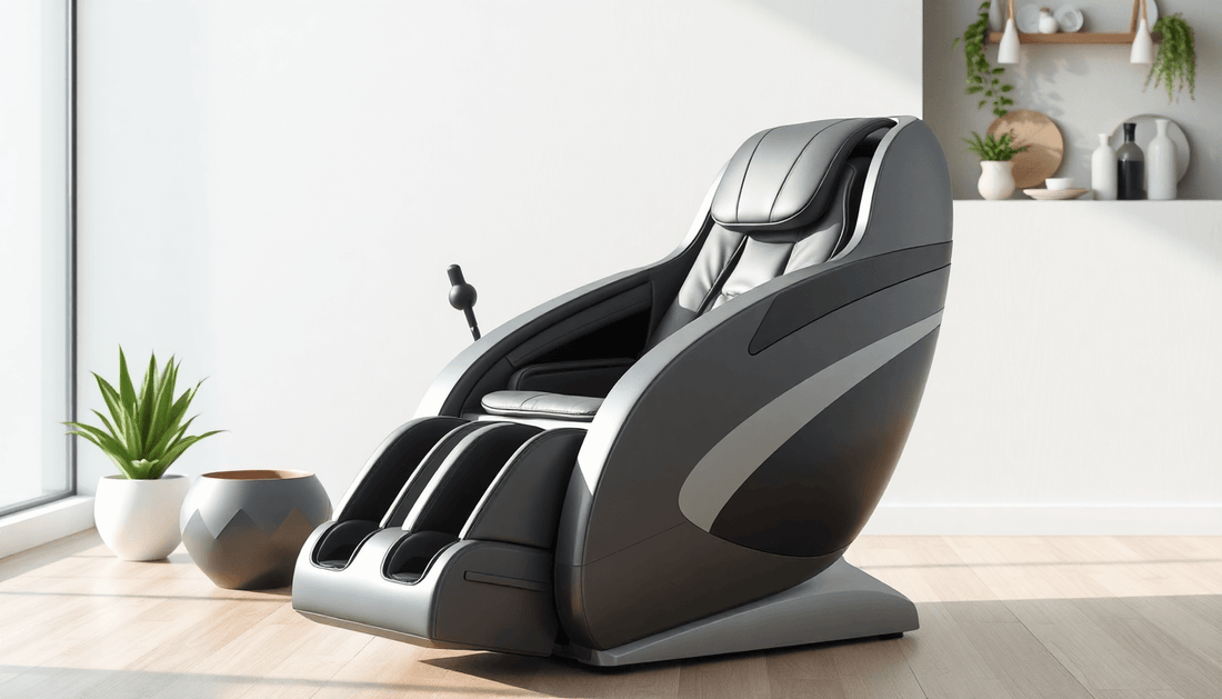 Fujiiryoki massage chairs for full-body wellness displayed in a modern living space, promoting relaxation and health benefits.