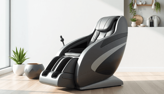 Fujiiryoki massage chairs for full-body wellness displayed in a modern living space, promoting relaxation and health benefits.