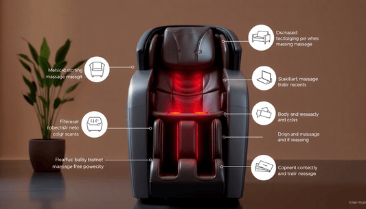 Fujiiryoki massage chairs benefits highlighted on a professional-grade massage chair with features.