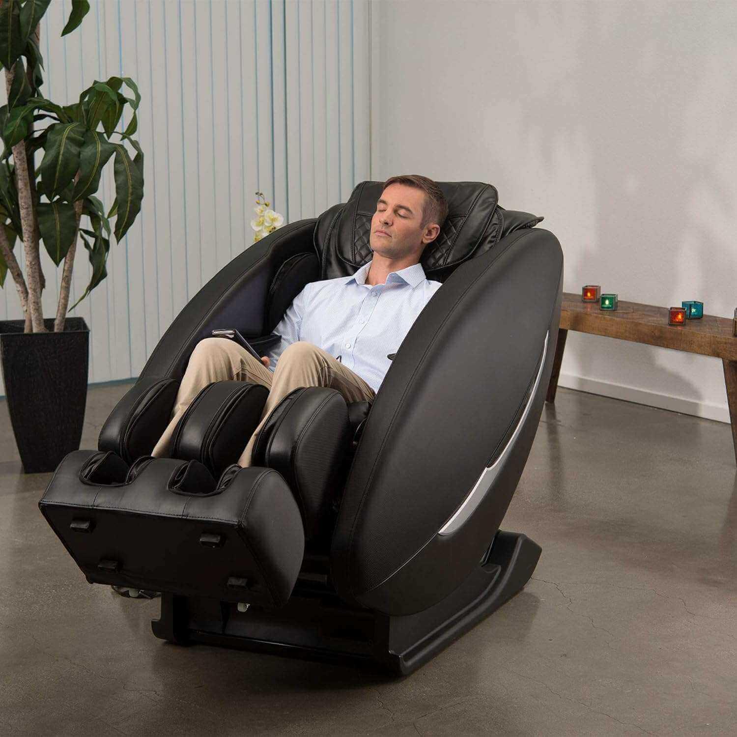 Ji L Track Sillón de masaje Deluxe Heated Zero Gravity Masaje